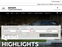 Tablet Screenshot of infinitiofsanantonio.com